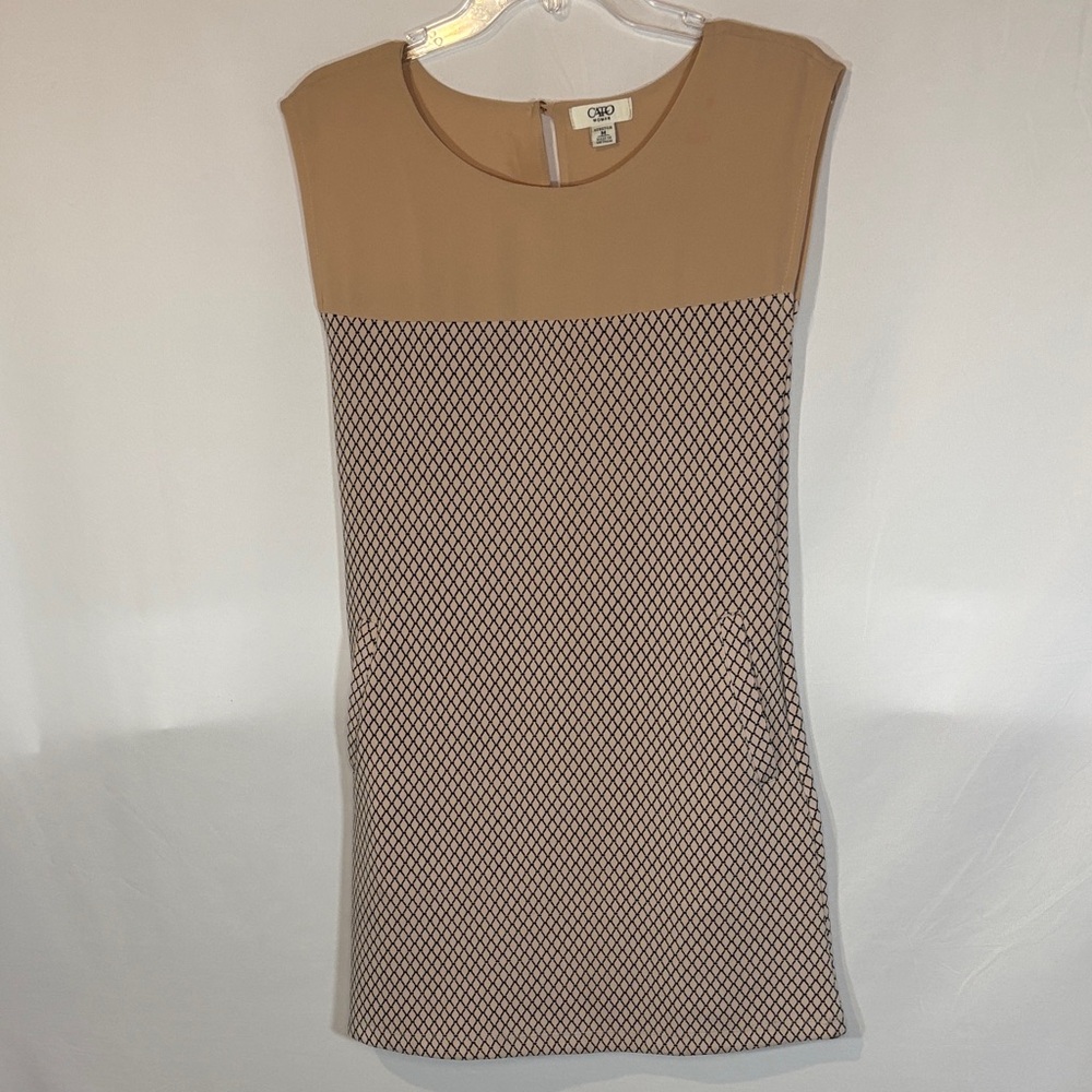 Cato Women's Mini Dress in Tan and Black